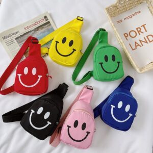 Kids Cartoon Print Fashion Smiley Crossbody Bag