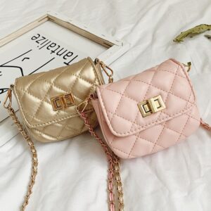 Kids Girls Simple Solid Color Crossbody Bag