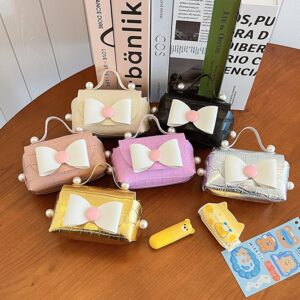 Kids Girls Fashion Casual Playd Bow Mini Purse Bag