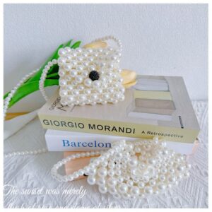 Kids Girls Fashion Casual Pearl Crossbody Bag