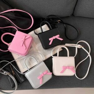 Kids Girls Fashion Cute Bow Mini Handle Crossbody Bag