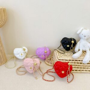 Children Kids Toddlers Fashion Heart Shape Princess Chain Messenger Bag