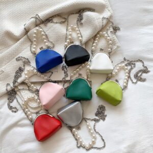 Children Kids Girls Little Princess Pearl Chain Messenger Bag