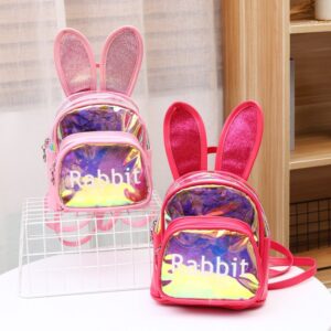 Kids Girls Fashion Cute Cartoon Laser Colorful Backpacks Bag
