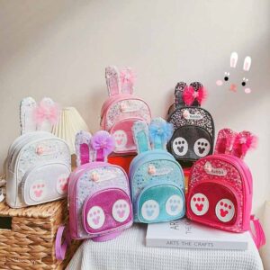 Kids Girls Sweet Cute Cartoon Sequins Backpacks Bag