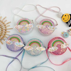 Kids Girls Fashion Sweet Cute Rainbow Crossbody Bag