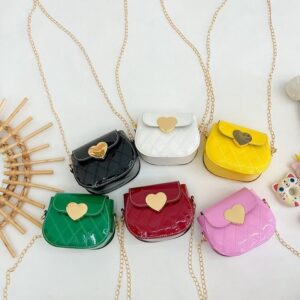 Kids Girls Fashion Sweet Cute Played Heart-Shaped Crossbody Bag