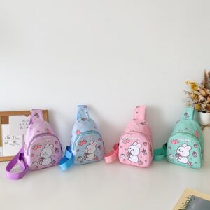 Children Kids Toddlers Fashion Girls Cartoon Bunny Print Crossbody Bag Chest Bag