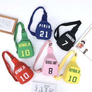 Kids Casual Letter Pattern Candy Color Chest Bag