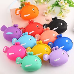 Kids Cute Cartoon Animal Fish Shaped Soft Silicone Coin Purse