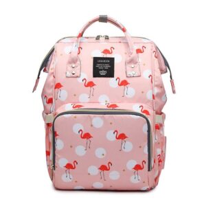 Sweet Flamingo Printed Mummy Large Capacity Diaper Bag