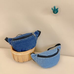 Kids Unisex Fashion Casual Denim Waist Chest Bag