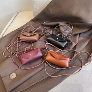 Kids Girls Fashion Mini Solid Color Crossbody Bag