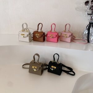 Kids Girls Fashion Casual Cute Litchi Grain Crossbody Bag