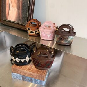 Kids Girls Fashion Casual Cute Mini Playd Leopard Crossbody Bag