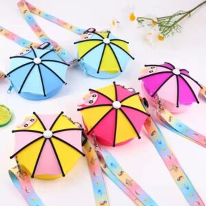 Kids Girls Fashion Casual Cute Mini Colorblock Umbrella Pattern Crossbody Bag