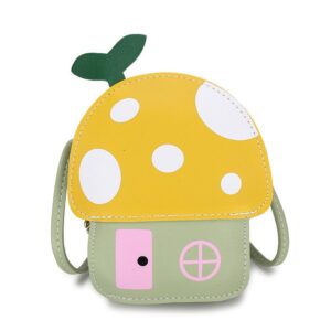 Kids Girls Fashion Casual Cute Mushroom House Strawberry Daisy Crossbody Bag