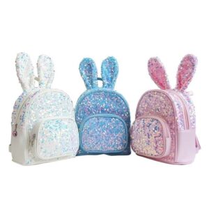 Kids Girls Fashion Casual Cute Cartoon Rabbit Sequins Backpacks Bag