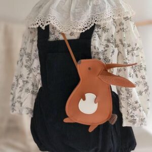 Kids Unisex Fashion Casual Cute Bunny PU Crossbody Bags