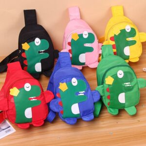 Kids Boys Girls Fashion Cute Cartoon Dinosaur Canvas Waist Bag