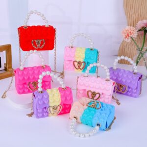 Kids Girls Fashion Sweet Candy Color Silicone Mini Crossbody Bag