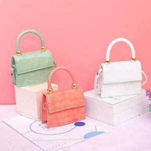 Girls Fashion Solid Color PU Crossbody Bags