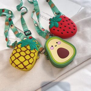 Girls Cute Fruit-shaped Silicone Crossbody Bags