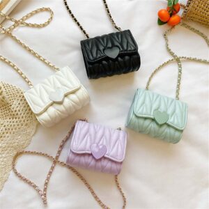 Kids Fashion Solid Color Mini Crossbody Bag