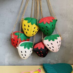 Children Lovely Strawberry Design Crossbody Bags