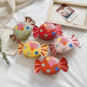 Fashion Kids Candy Shape PU Crossbody Coin Purse