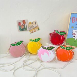 Children Kids Baby Fashion Girls Cute Peach Pattern Mini Crossbody Messenger Bag