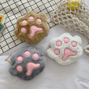 Children Kids Baby Fashion Girls Cute Plush Bear Paw Shoulder Crossbody Messenger Bag