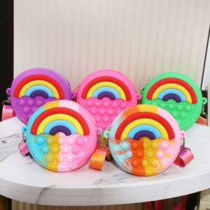 Children Kids Baby Fashion Cute Cartoon Candy-Colored Donut Waist Bag