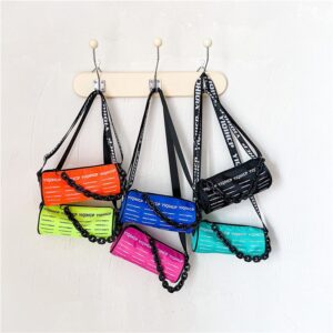 Children Kids Baby Fashion Candy Color Letter Print Messenger Bag