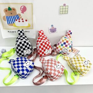 Children Kids Baby Fashion Boys Girls Cartoon Smiley Face Print Chest Bag Waistpack