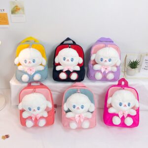 Children Kids Baby Fashion Boys Girls Cartoon Sheep Doll Plushtoy Backpack School Bag