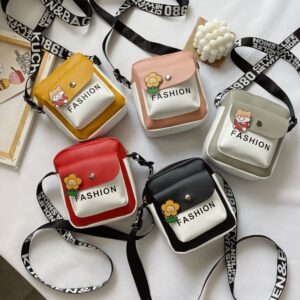 Children Kids Baby Fashion Girls Flower Letter Chain Messenger Crossbody Bag
