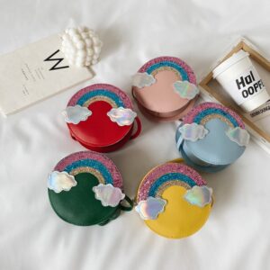 Children Kids Baby Fashion Girls Cute Rainbow Shape Crossbody Messenger Bag