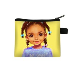 Children Kids Baby Fashion African Girl Print Coin Purse Storage Bag