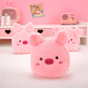 Kids Cute Little Pink Pig Plush Coin Purs
