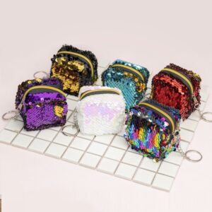 Kids Two-Color Three-Dimensional Sequin Coin Purse