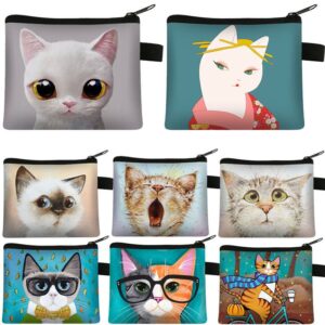 Kids Unisex Cute Cat Print Coin Purse