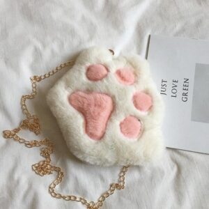 Kids Fashion Cute Cat Paw Shape Crossbody Bags