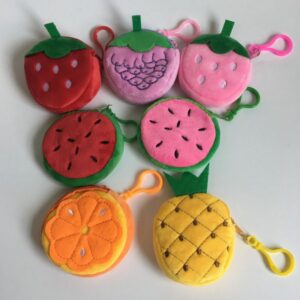 Kids Cute Cartoon Fruit Plush Coin Purse