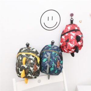 Boys Cute Dinosaur Print Anti-lost Backpack
