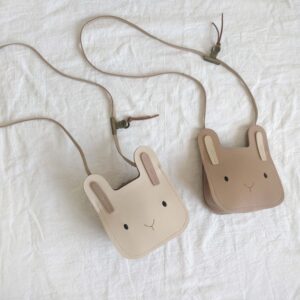 Easter Kids Cute Bunny Clip PU Crossbody Bag