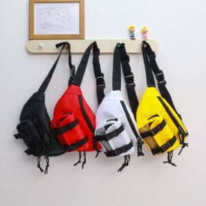 Boys Casual Plastic Buckle Decorative Sports Chest Bag