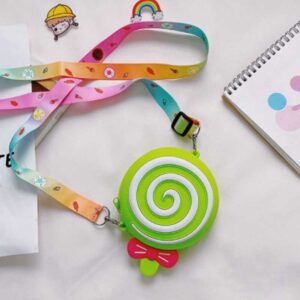 Kids Girls Fashion Casual Cute Mini Candy Color Silicone Crossbody Bag