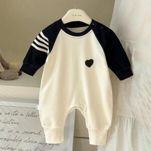 Kids Baby Boys Fashion Casual Autumn Contrast Color Long-Sleeve Jumpsuit