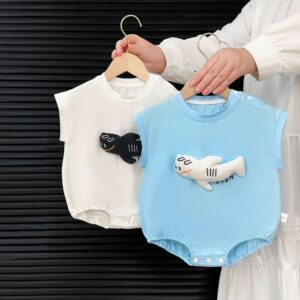 Kids Baby Summer Thin Clothes Cute S Cartoon Rompers